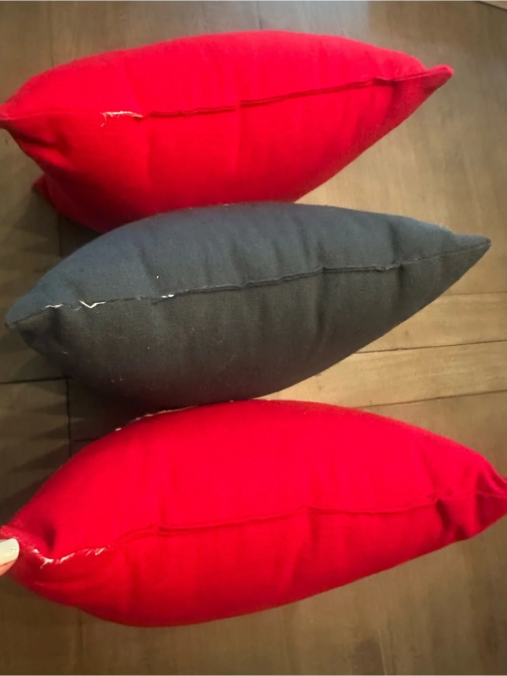 Rae Dunn 'HOME SWEET HOME’' Pillow Set in Navy and Red